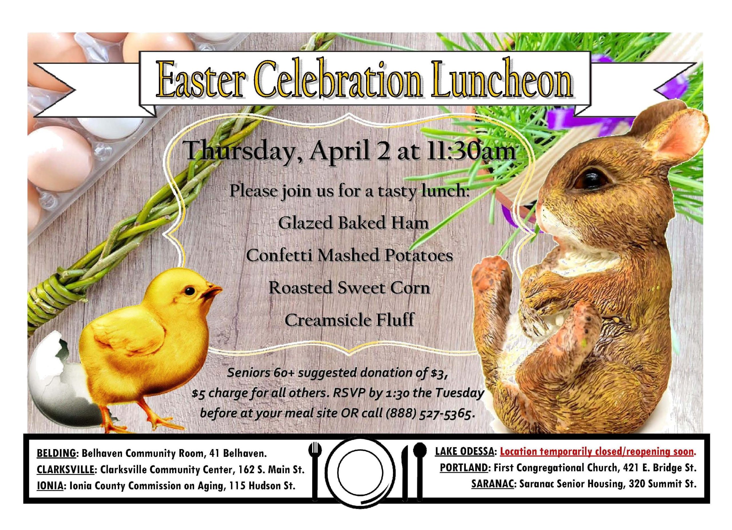 Easter Celebration Dinner flyer