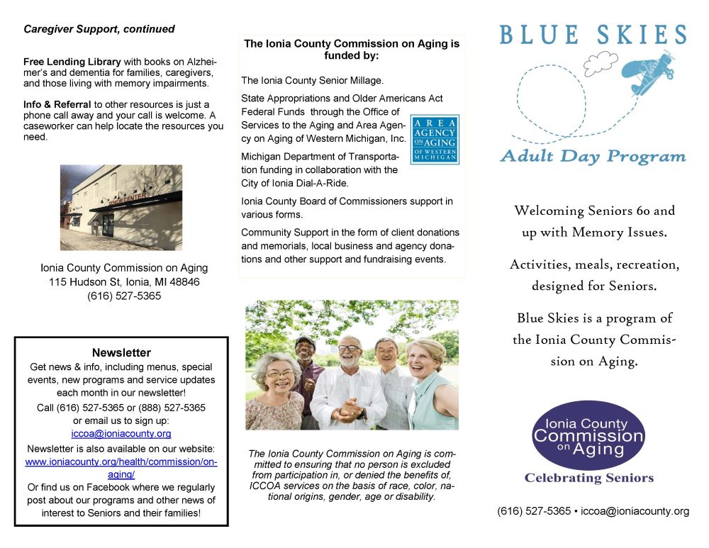 Blue Skies Adult Day Program cover page